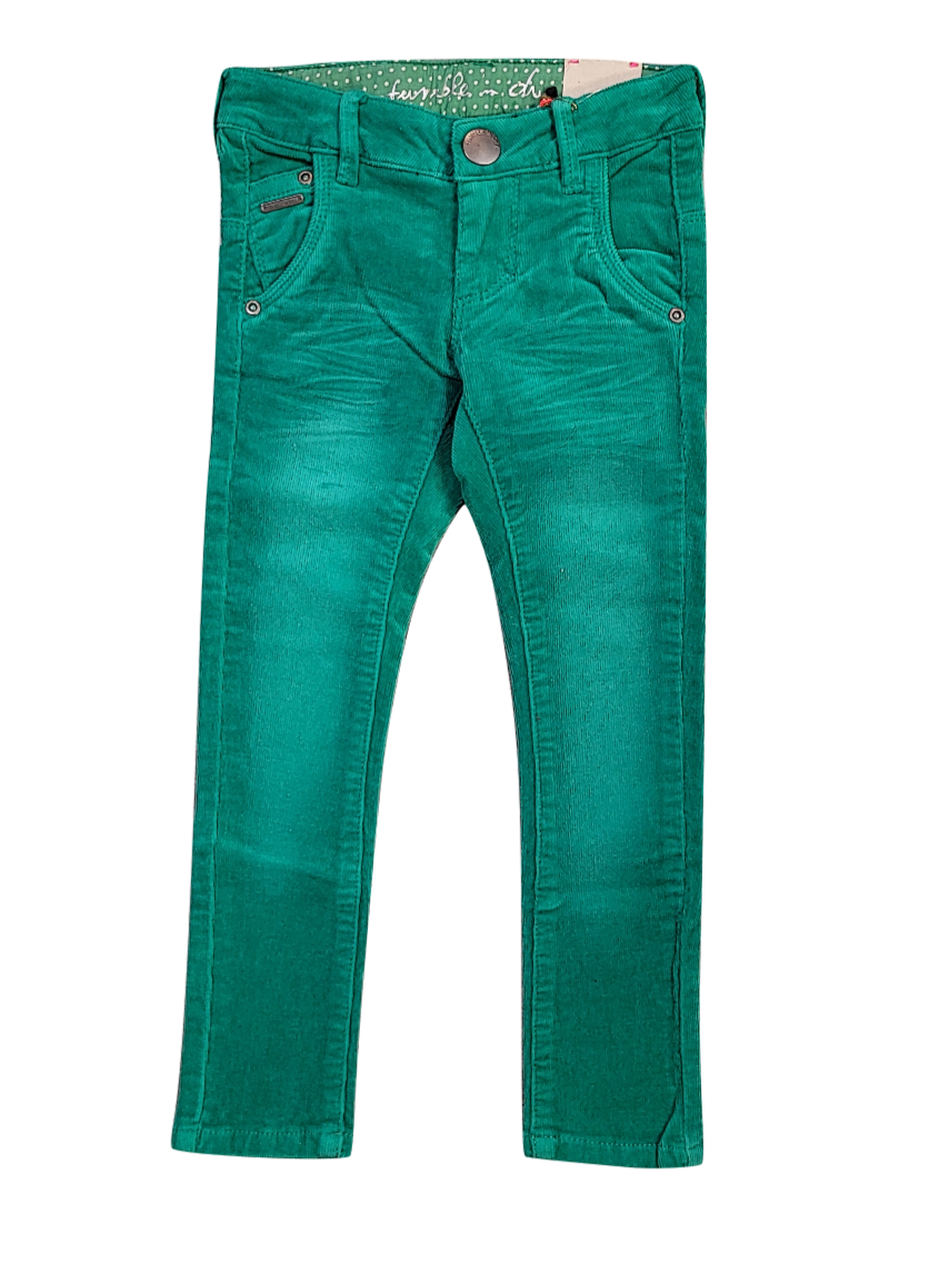 Broek Ribfluweel Groen