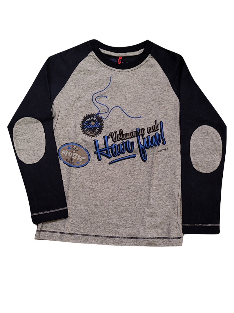 T-shirt L/M &quot;Have Fun&quot; Gymp Grijs
