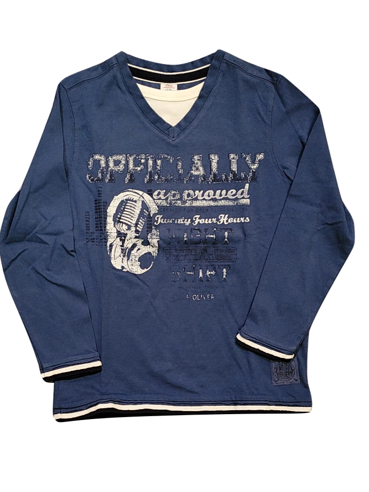 T-shirt L/M &quot;Officially&quot; S-Oliver Blauw