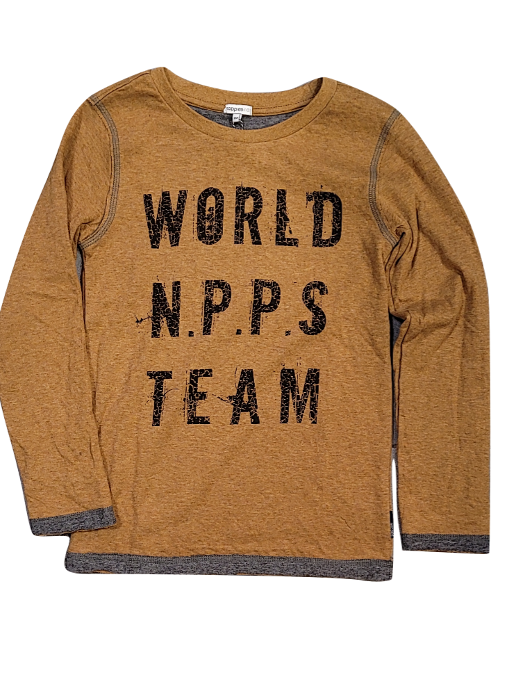 T-shirt L/M &quot;World&quot; Noppies Mosterd
