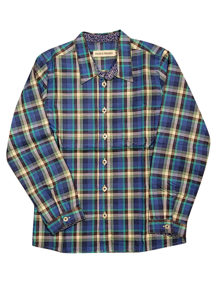 Hemd L/M Filou &amp; Friends Blauw Geruit