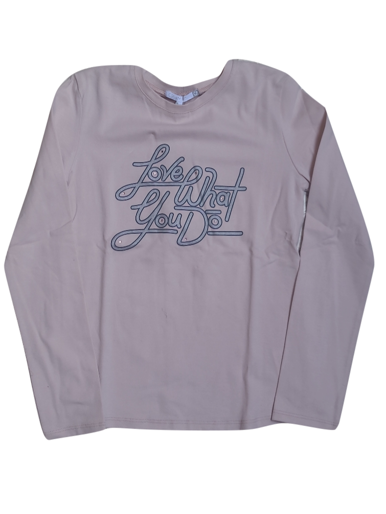 T-Shirt L/M &quot;Love What You Do&quot; Gymp Old Rose