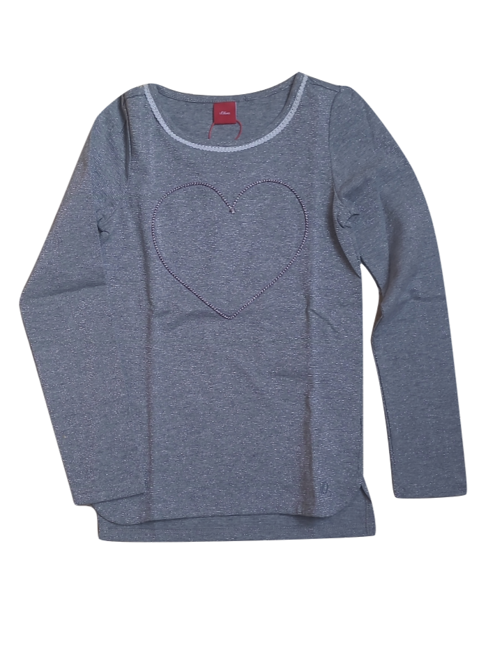 T-Shirt L/M S-Oliver Zilver Grijs