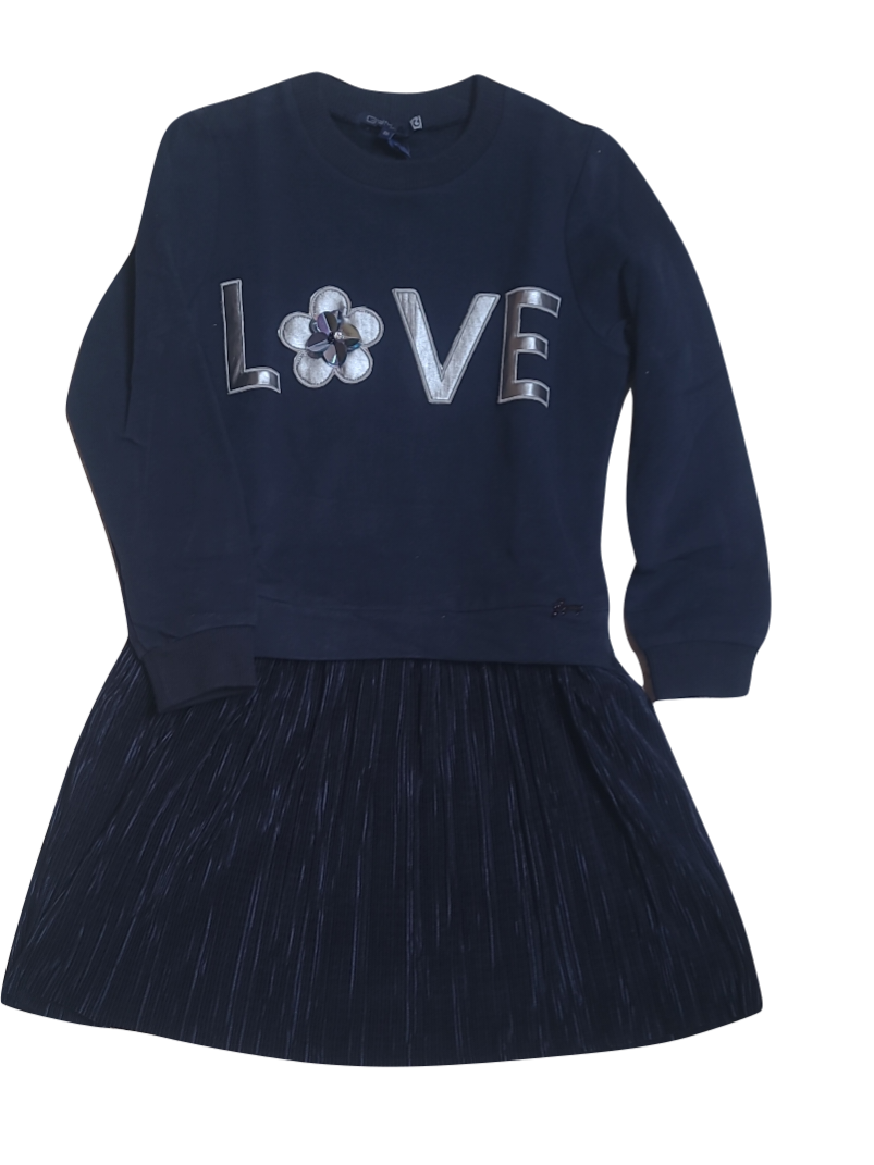 Sweaterkleed &quot;Love&quot; Gymp Marine