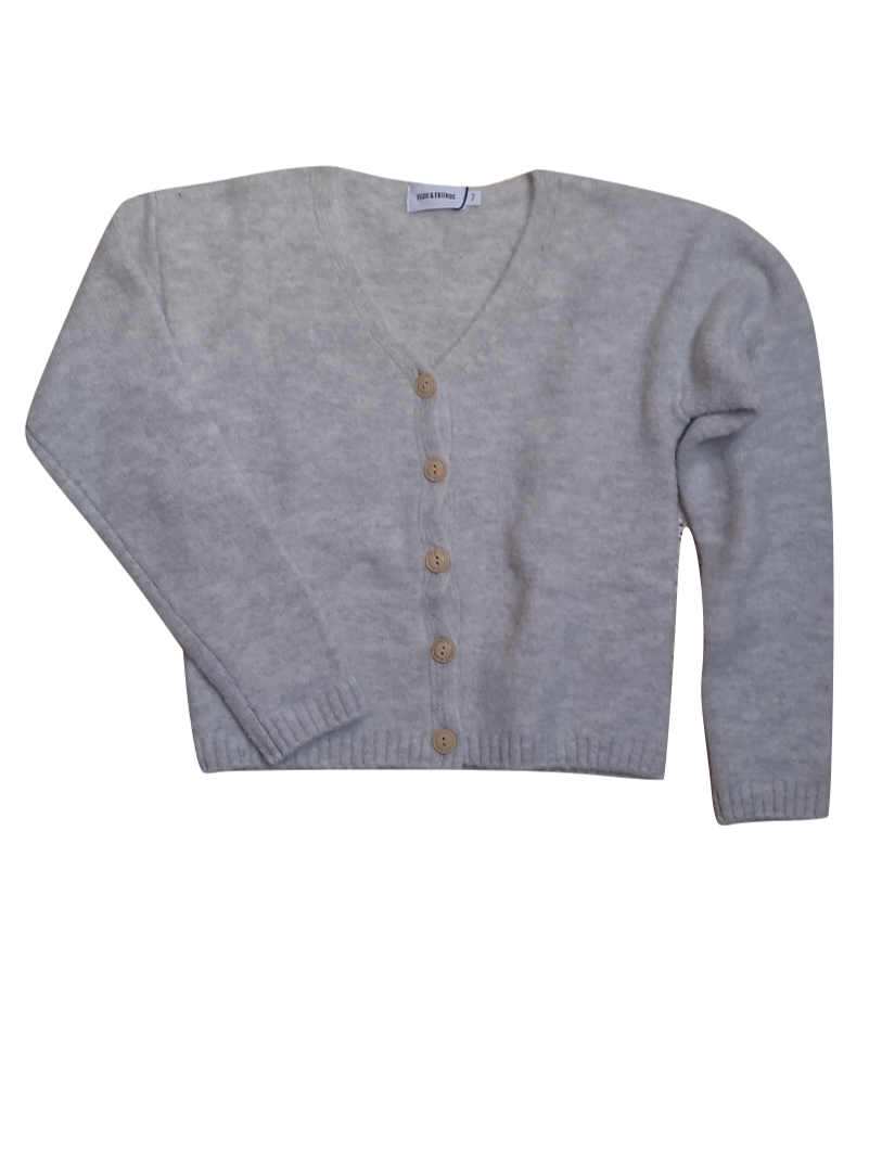 Gilet Tricot Filou &amp; Friends Lichtgrijs