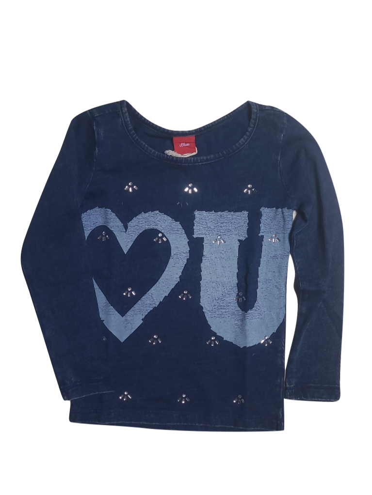 T-Shirt L/M &quot;Love You&quot; S-Oliver Marine