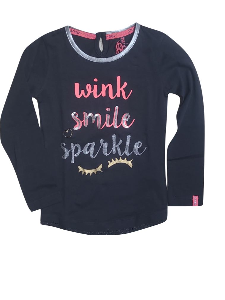 T-Shirt L/M &quot;Smile&quot; Quapi Grijs