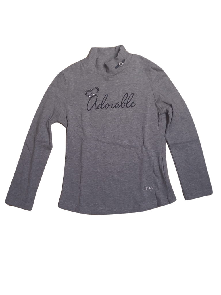 T-Shirt L/M &quot;Adorable&quot; Gymp Grijs