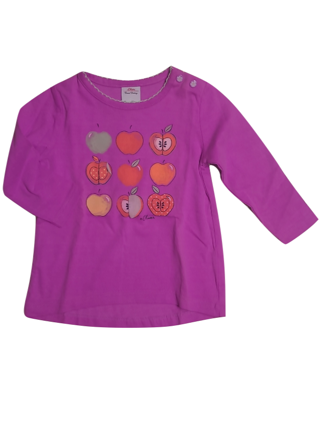 T-Shirt L/M &quot;Appeltjes&quot; S-Oliver Paars