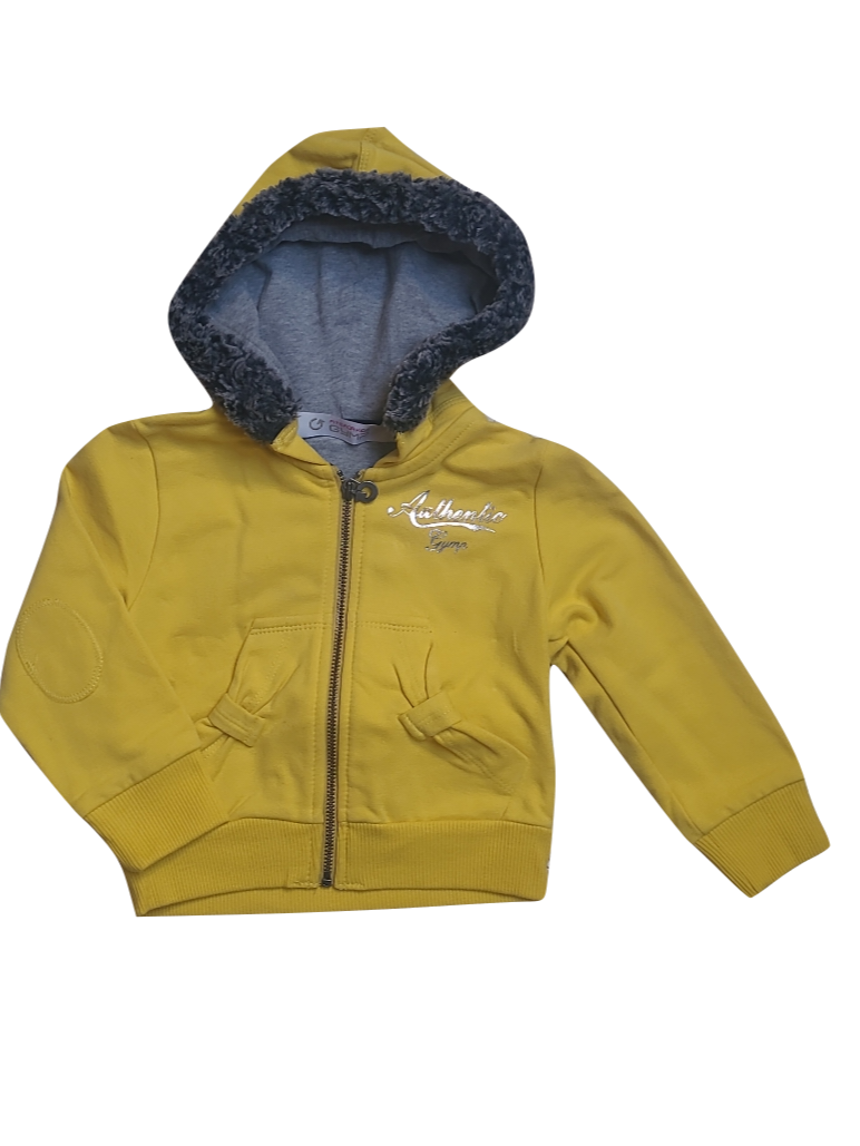 Gilet Met Kap Gymp Geel