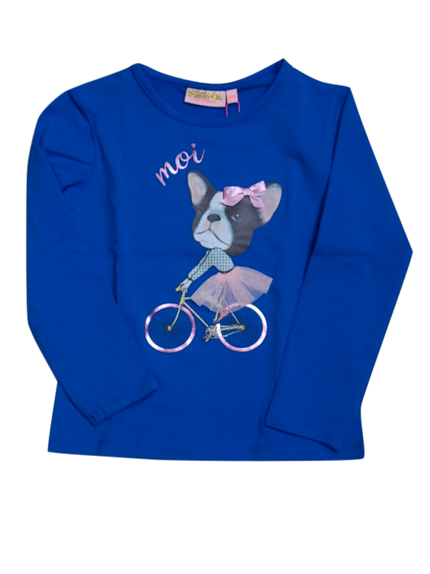 T-Shirt L/M &quot;Moi&quot; Someone Blauw
