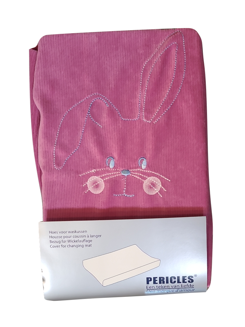 Waskussenhoes &quot;Rabbit&quot; Velours Pericles Roze