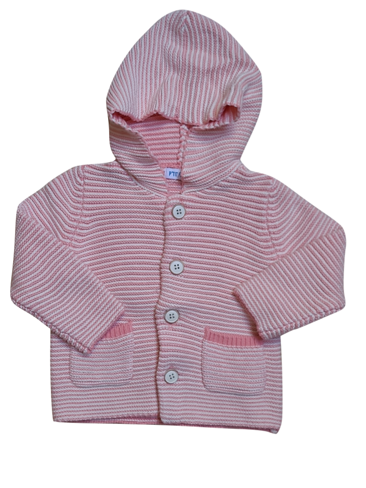 Gilet Tricot Met Kap P&#39;tit Filou Roos