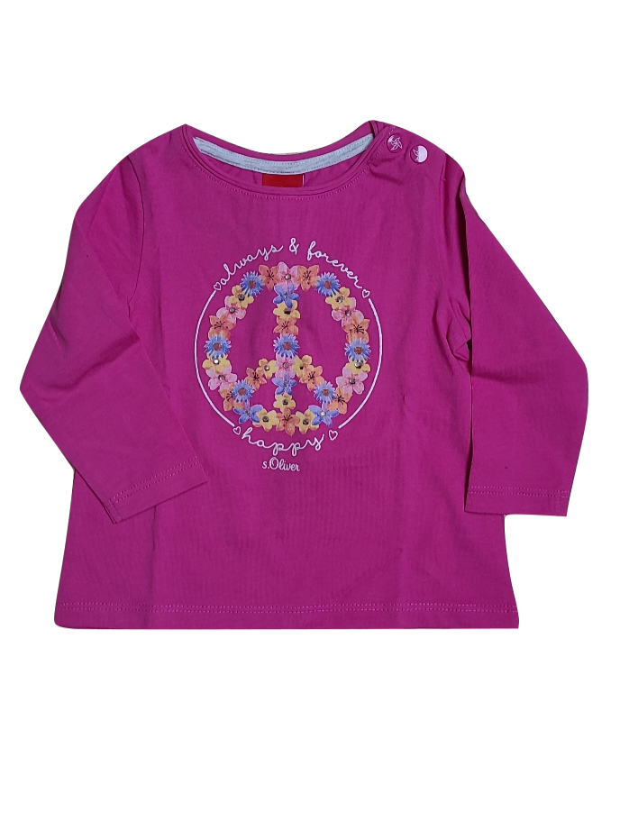 T-Shirt L/M S-Oliver &quot;Bloemetjes&quot; Roos