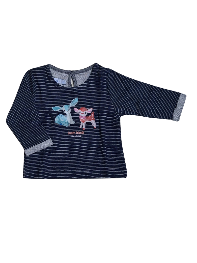 Sweater &quot;Sweet Friends &quot;  P&#39;tit Filou Marine
