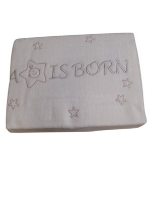 Deken &quot;A Star Is Born&quot; Bed 100x150cm Plum Plum Ecru