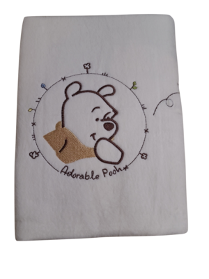 Deken &quot;Adorable Pooh&quot; Bed 100x150cm Plum Plum Ecru