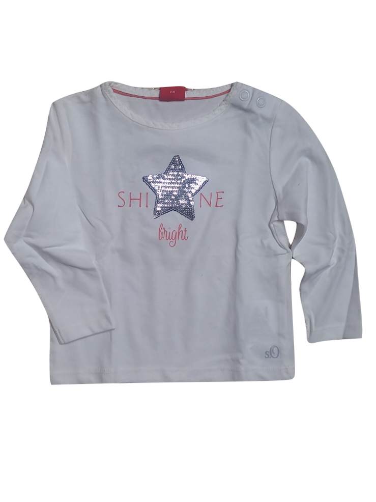 T-Shirt L/M &quot;Shine Bright&quot; S-Oliver Ecru