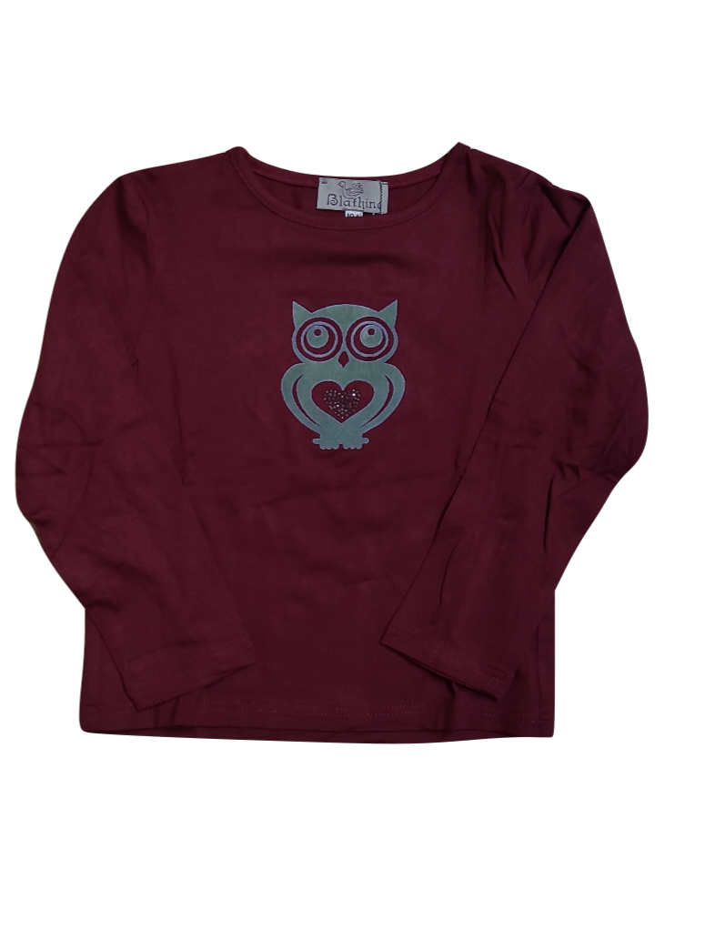 T-Shirt L/M &quot;uil&quot; Blathine Bordeaux