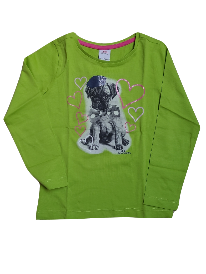 T-Shirt L/M &quot;Love Dog&quot; S-Oliver Limoen