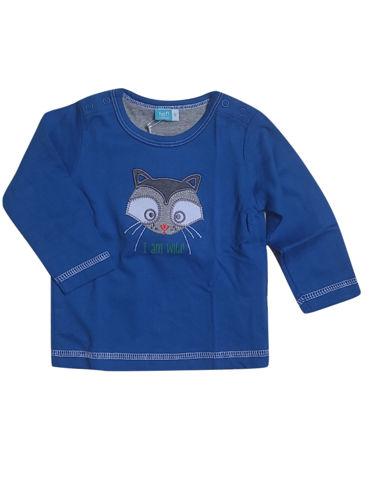 T-Shirt L/M &quot;I am Wild&quot; Lief! Blauw