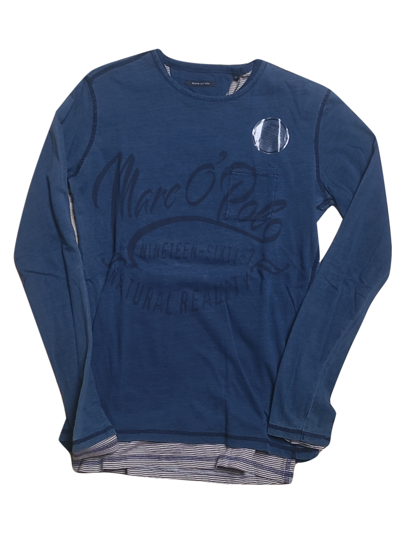 T-Shirt L/M 2in1 Marc O&#39;Polo Blauw