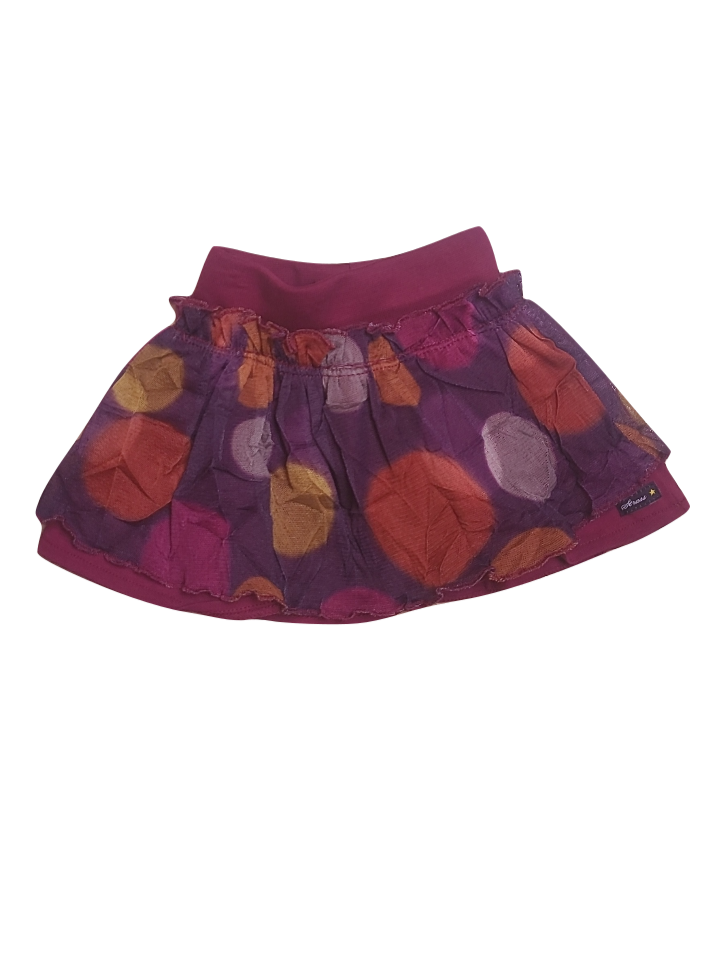 Rok Voile Bolletjes Strass Bordeaux