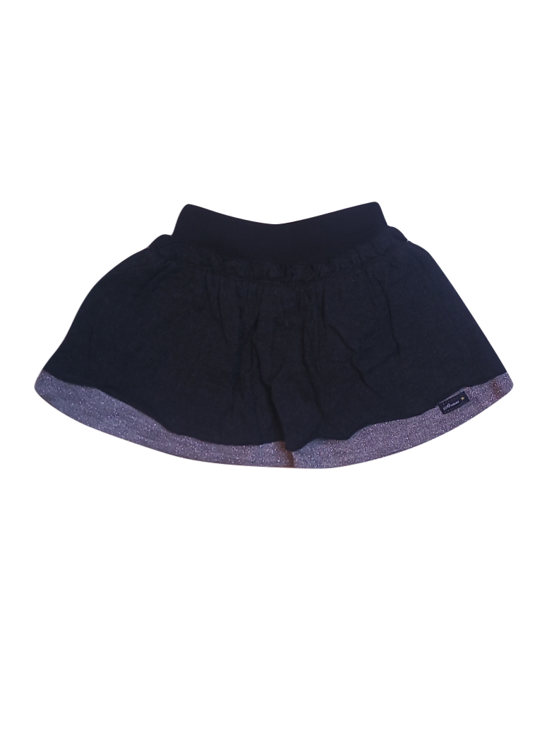 Rok Voile Glitter Strass Grijs