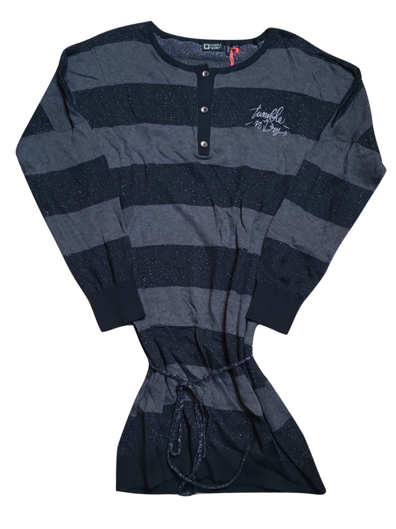 Tuniek Tricot Tumble &#39;N Dry Antraciet Gestreept