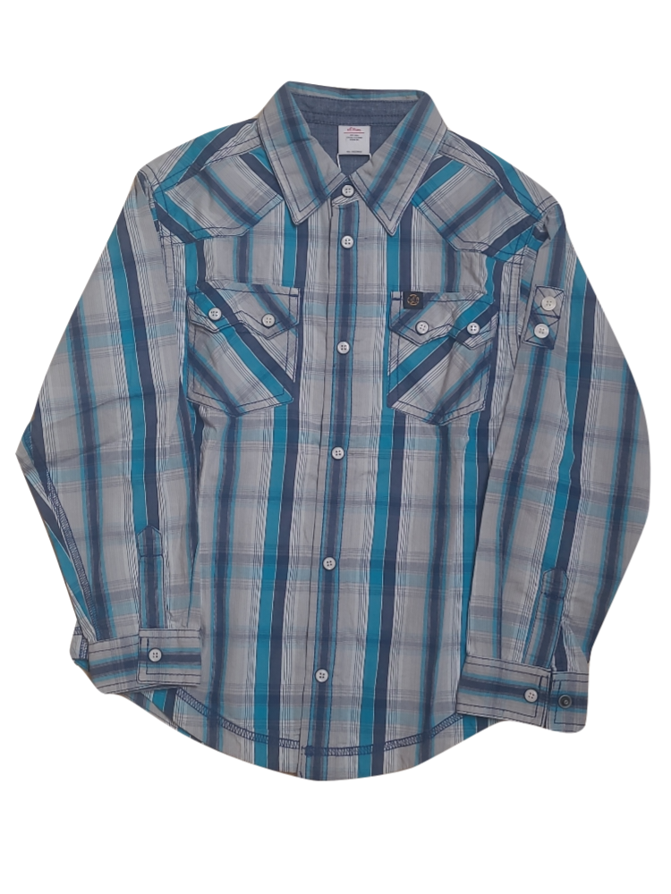 Hemd L/M S-Oliver Blauw Gestreept