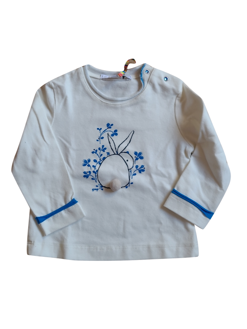 T-shirt L/M &quot;Rabbit&quot; Gymp Ecru