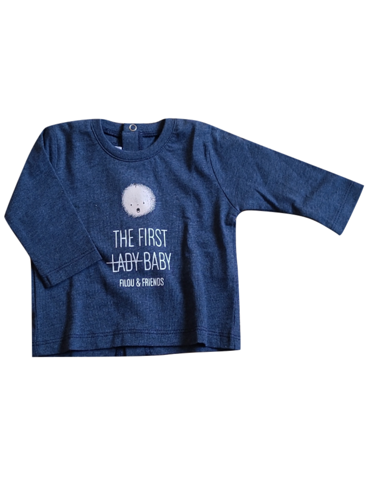 T-shirt L/M &quot;Lady&quot; Filou &amp; Friends Blauw