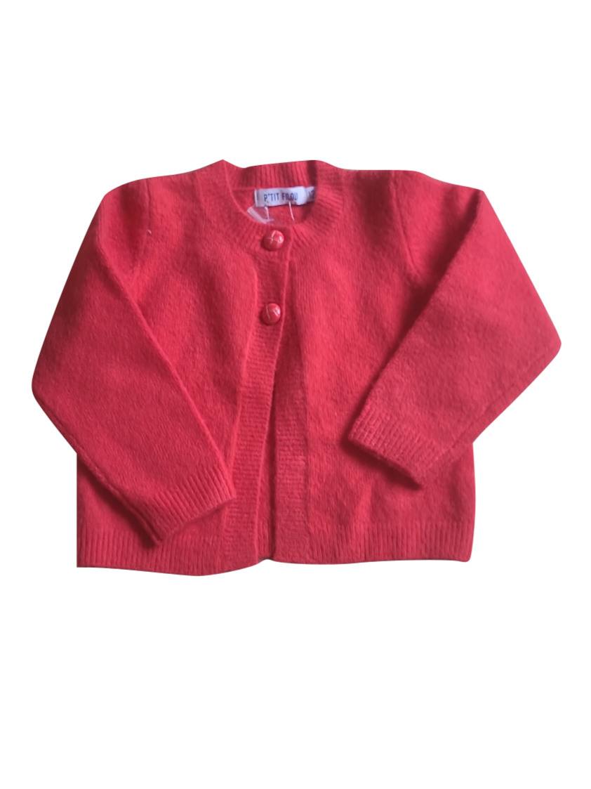 Gilet Tricot P&#39;tit Filou Rood