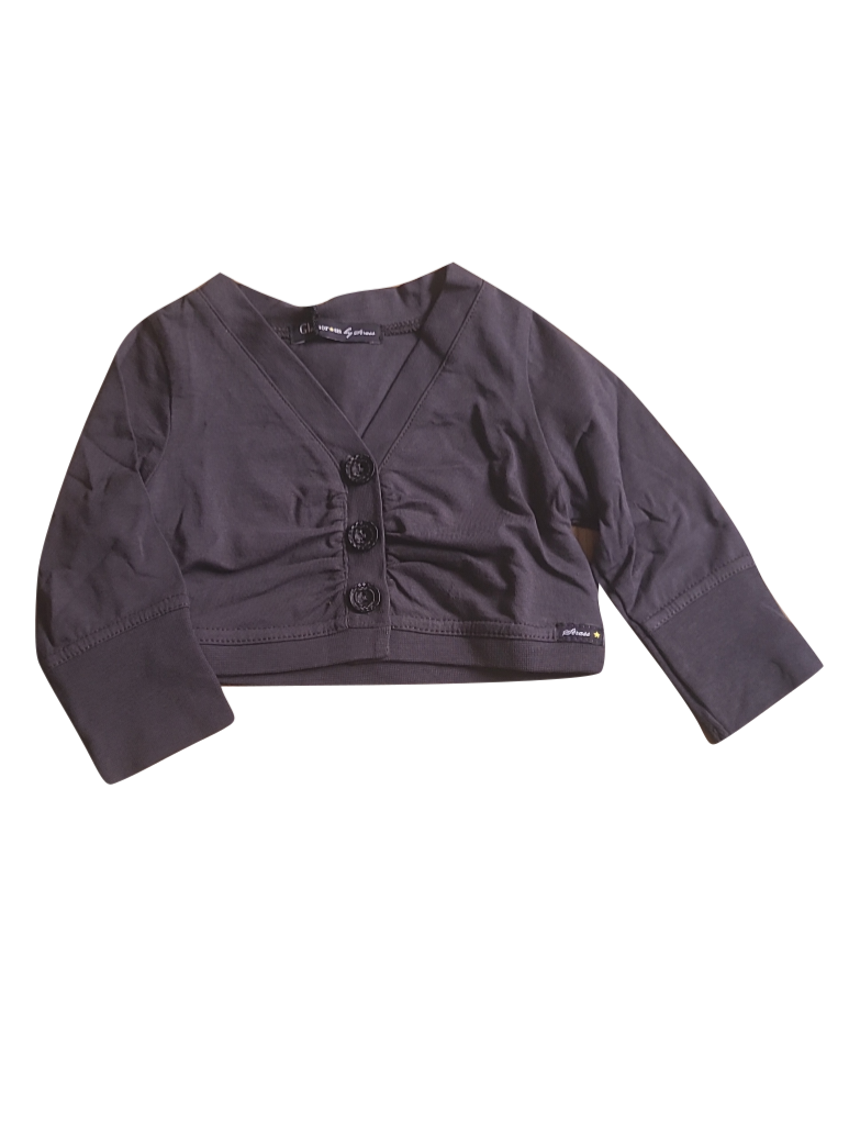 Gilet Strass Donkergrijs