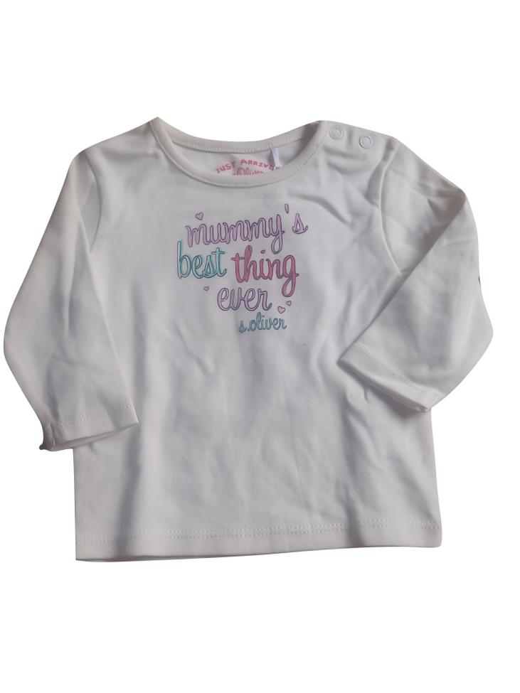 T-shirt L/M &quot;Mummy&#39;s Best Thing&quot; S-Oliver Ecru
