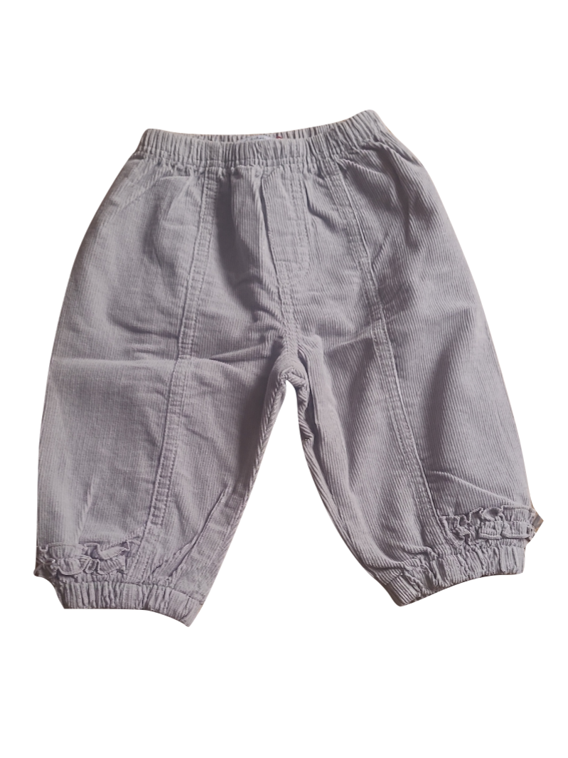 Broek Ribfluweel Grijs