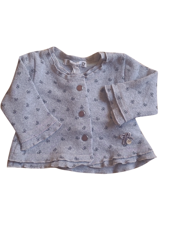 Gilet &quot;Strikjes&quot; Gymp Grijs