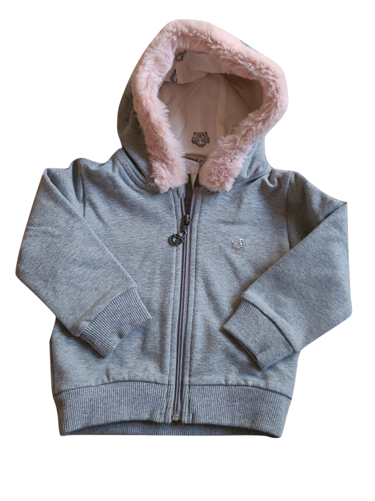 Gilet/Kap Bontkraag Gymp Grijs