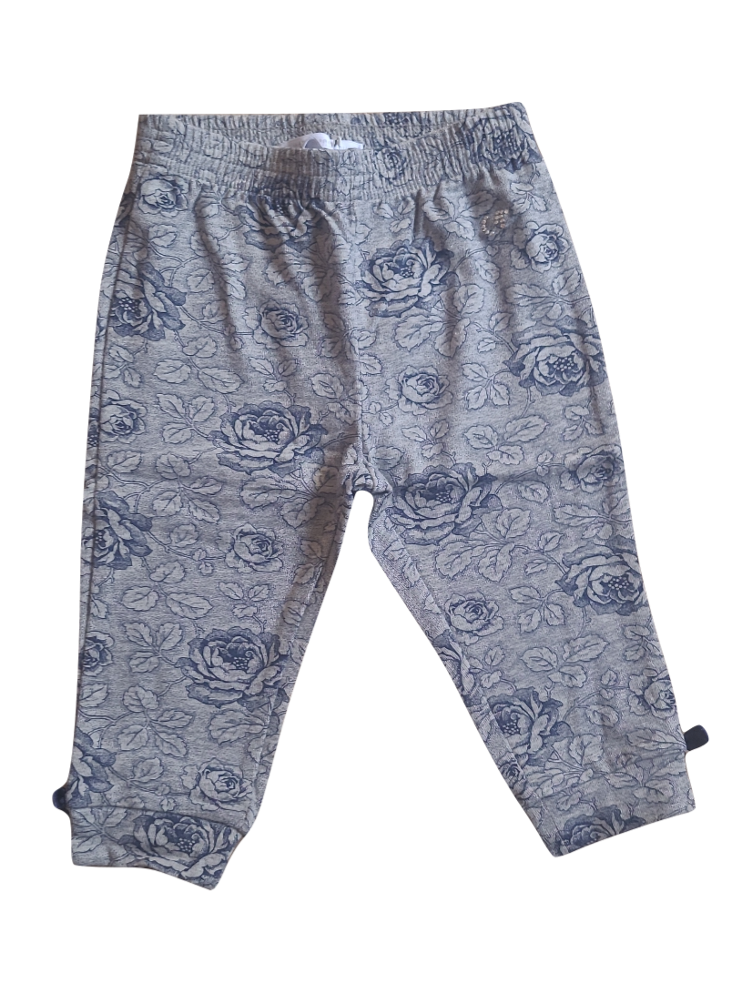 Legging Bloemen Gymp Grijs