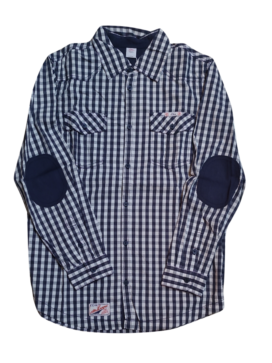 Hemd L/M S-Oliver Blauw Geruit