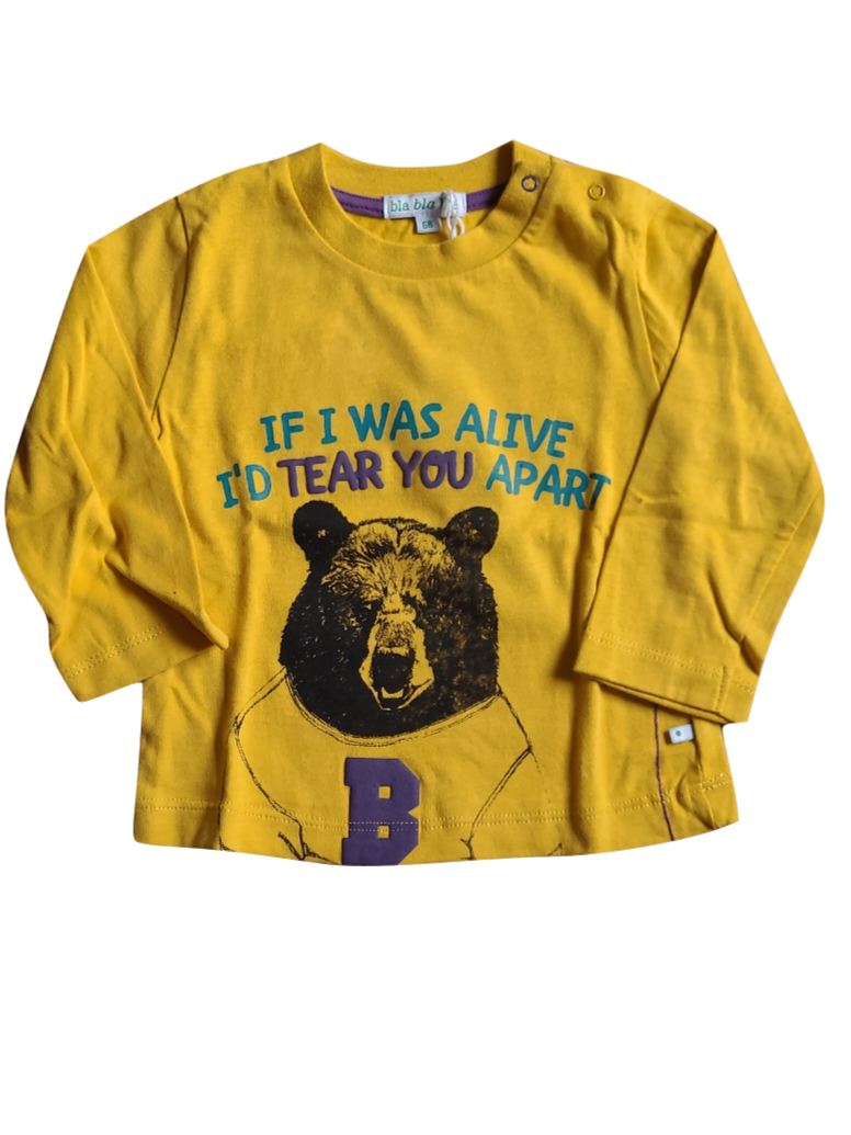 T-shirt L/M &quot;If I Have Alive&quot; Bla Bla Bla Oker