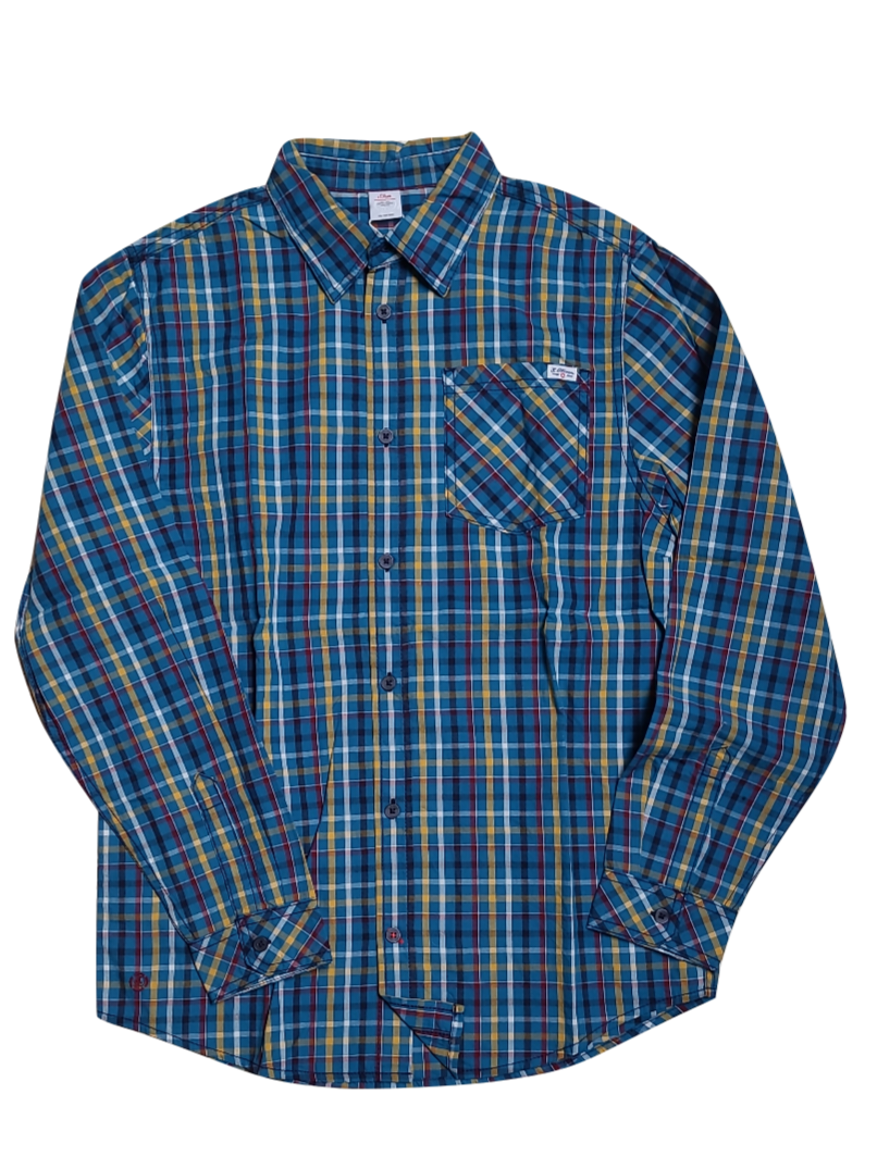 Hemd L/M S-Oliver Blauw Geruit