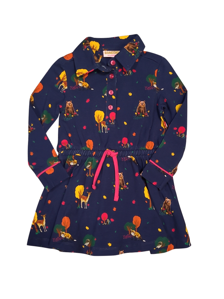 Kleed L/M &quot;Forest&quot; Someone Navy Bedrukt