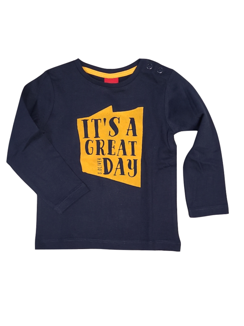 T-shirt L/M &quot;It&#39;s A Great Day&quot; S-Oliver Marine