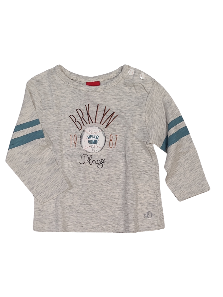 T-shirt L/M &quot;Brklyn&quot; S-Oliver Lichtgrijs