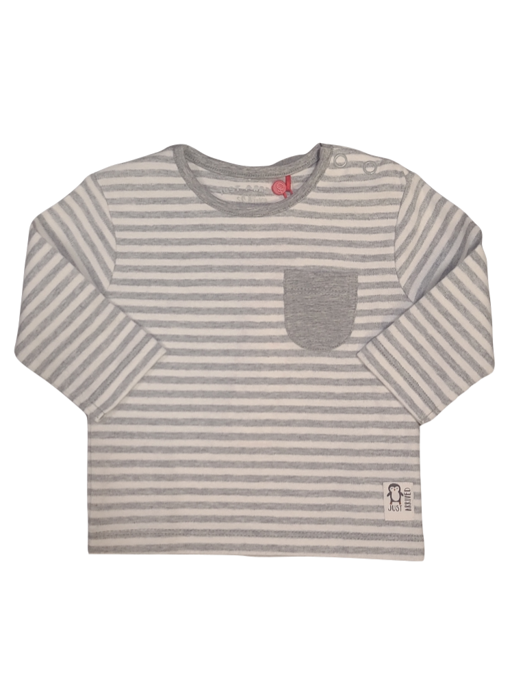 T-shirt L/M S-Oliver Grijs Gestreept