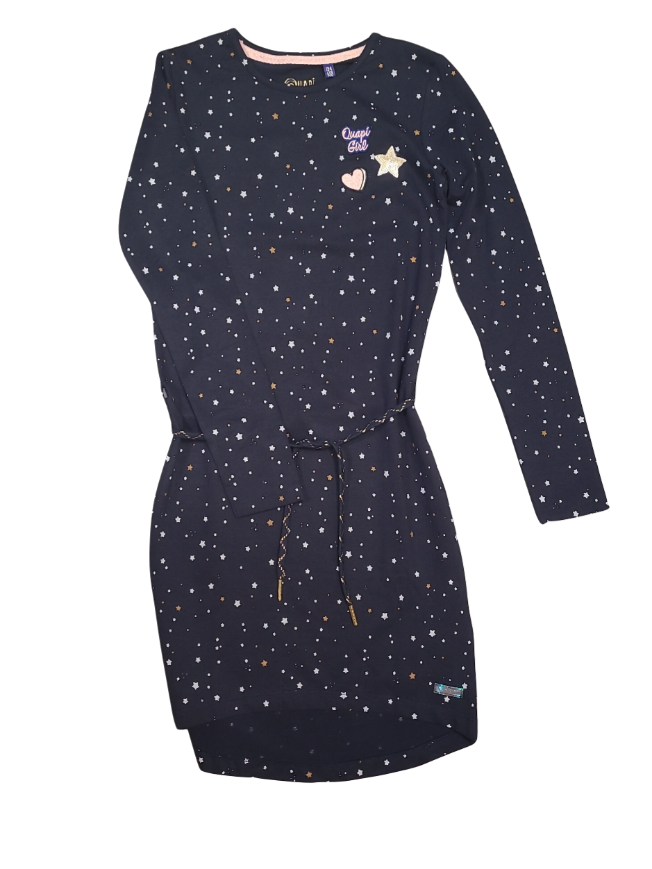 Kleed L/M &quot;Quapi Girl&quot; Quapi Donkerblauw
