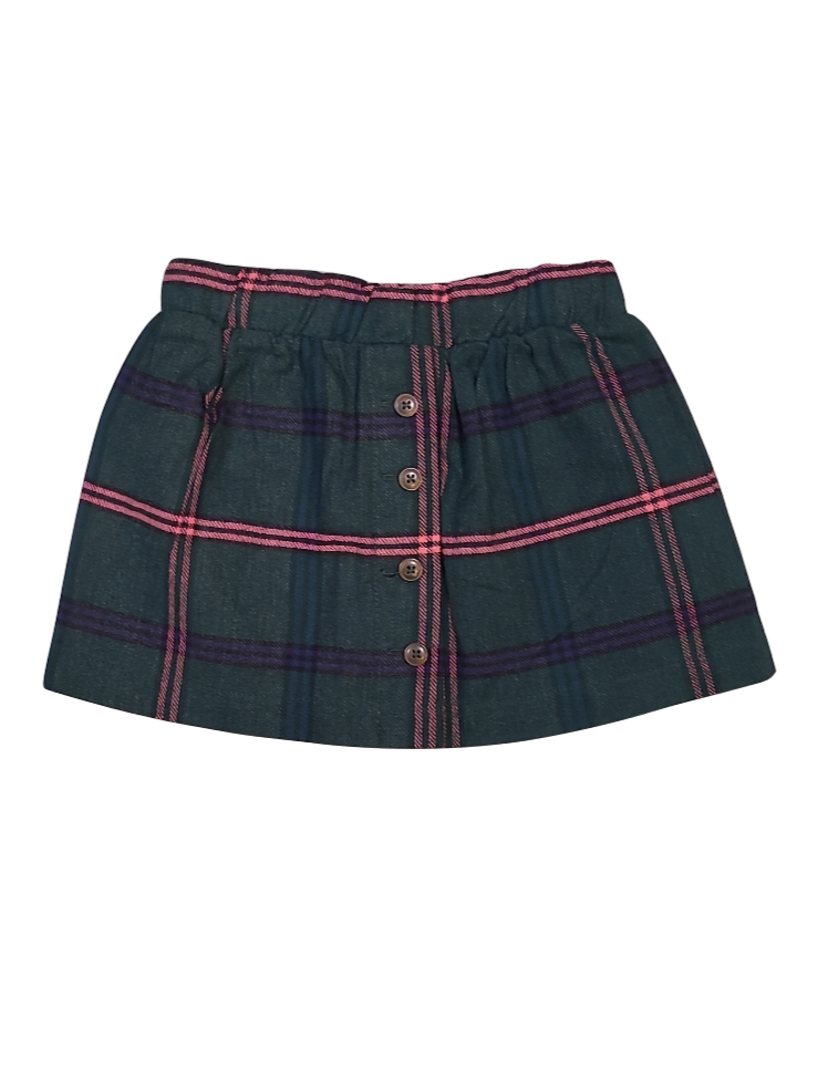 Rok Fantasieknopen Mini Rebels Groen/Roze Geruit