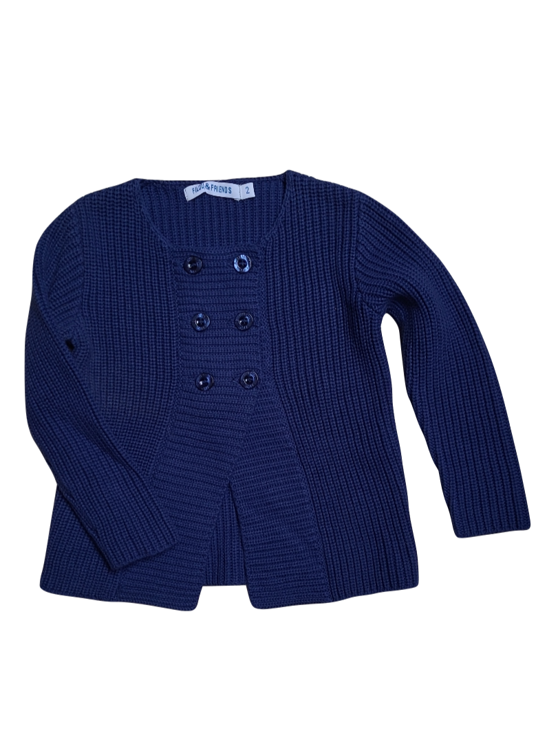 Gilet Tricot Filou &amp; Friends Blauw