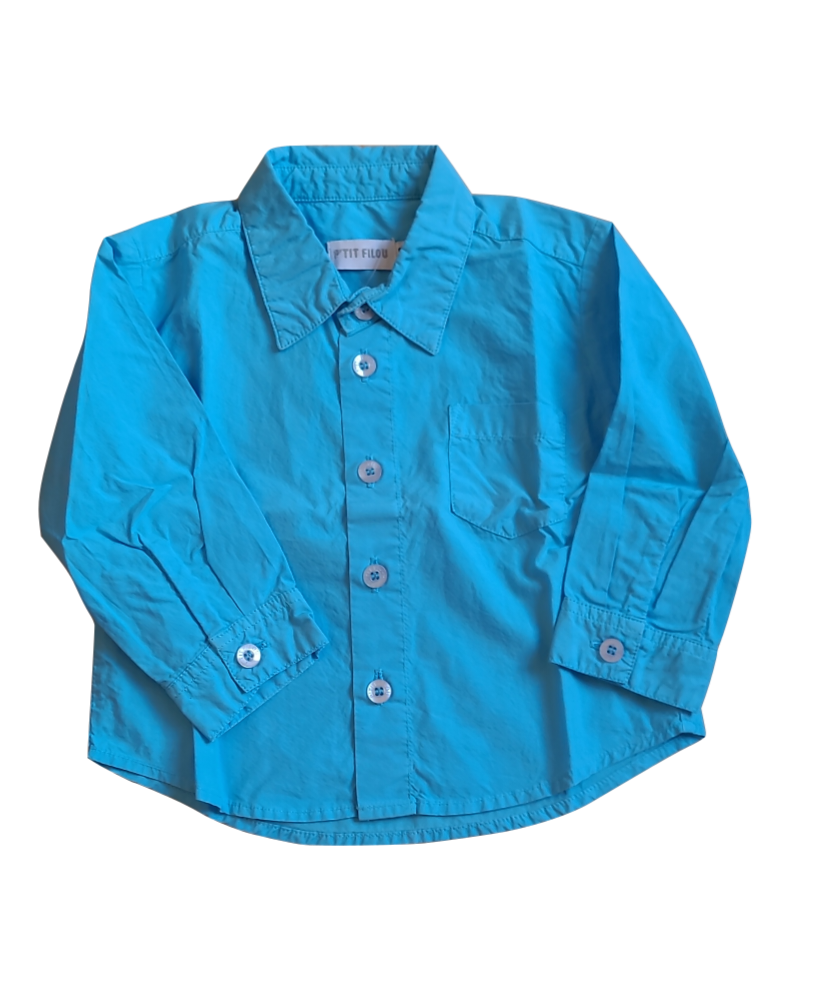 Hemd L/M P&#39;tit Filou Blauw